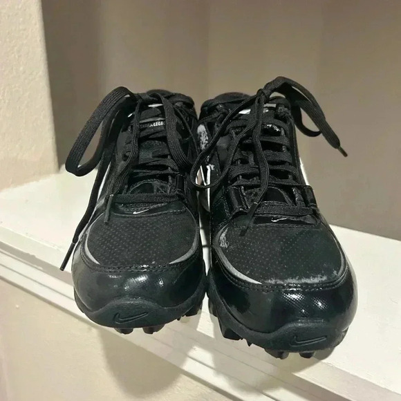 NIKE Men's Land Shark Football Cleats (396231-011) Black/White - Size 7.5 - Picture 7 of 11